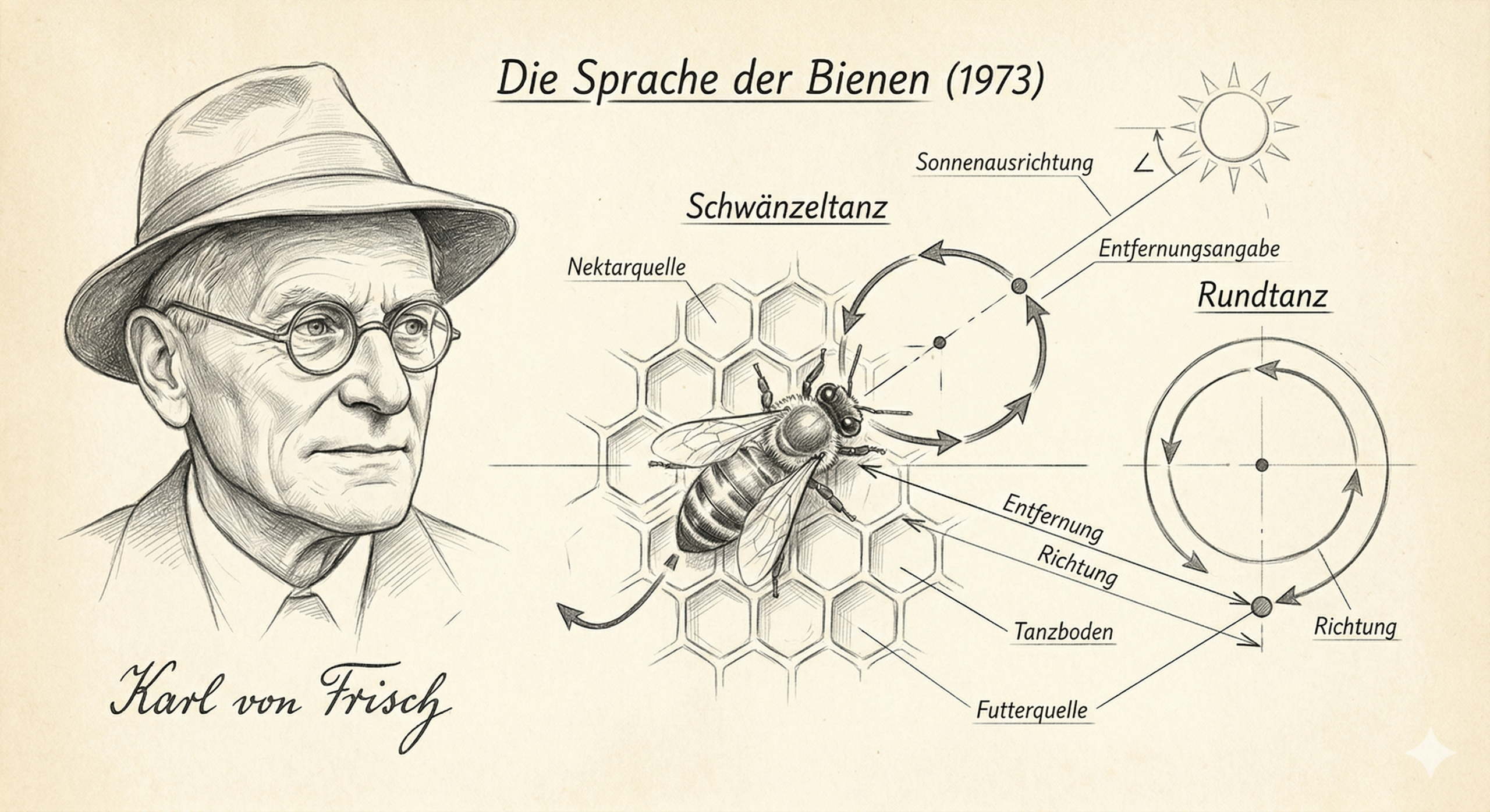 Pencil Drawing: Die Sprache der Bienen (1973)